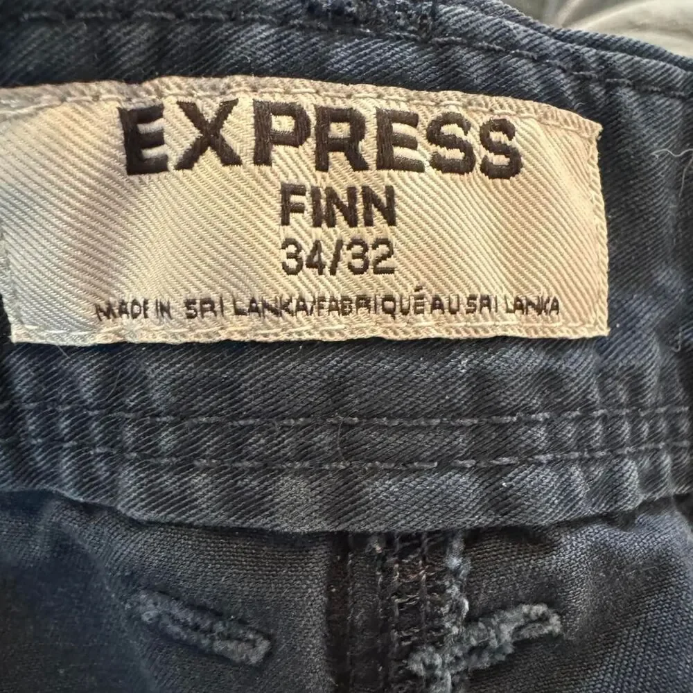Express Men's Navy Trousers Chin Pants 34X32